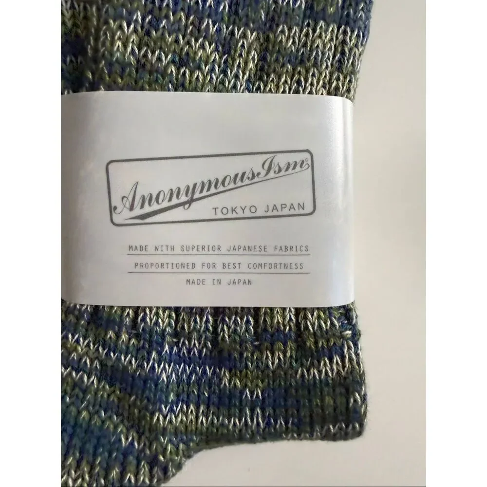 Anonymous ISM Socks Crew Made in Japan Cashmere Blend One Size Fits Most